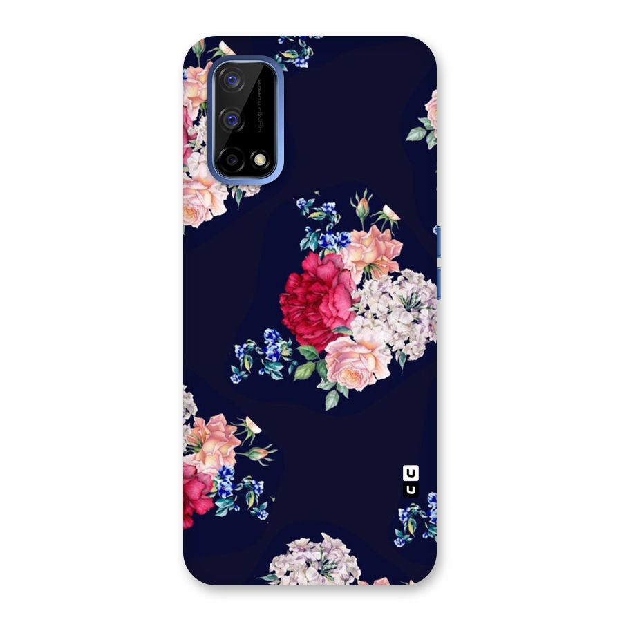Magenta Peach Floral Back Case for Realme Narzo 30 Pro
