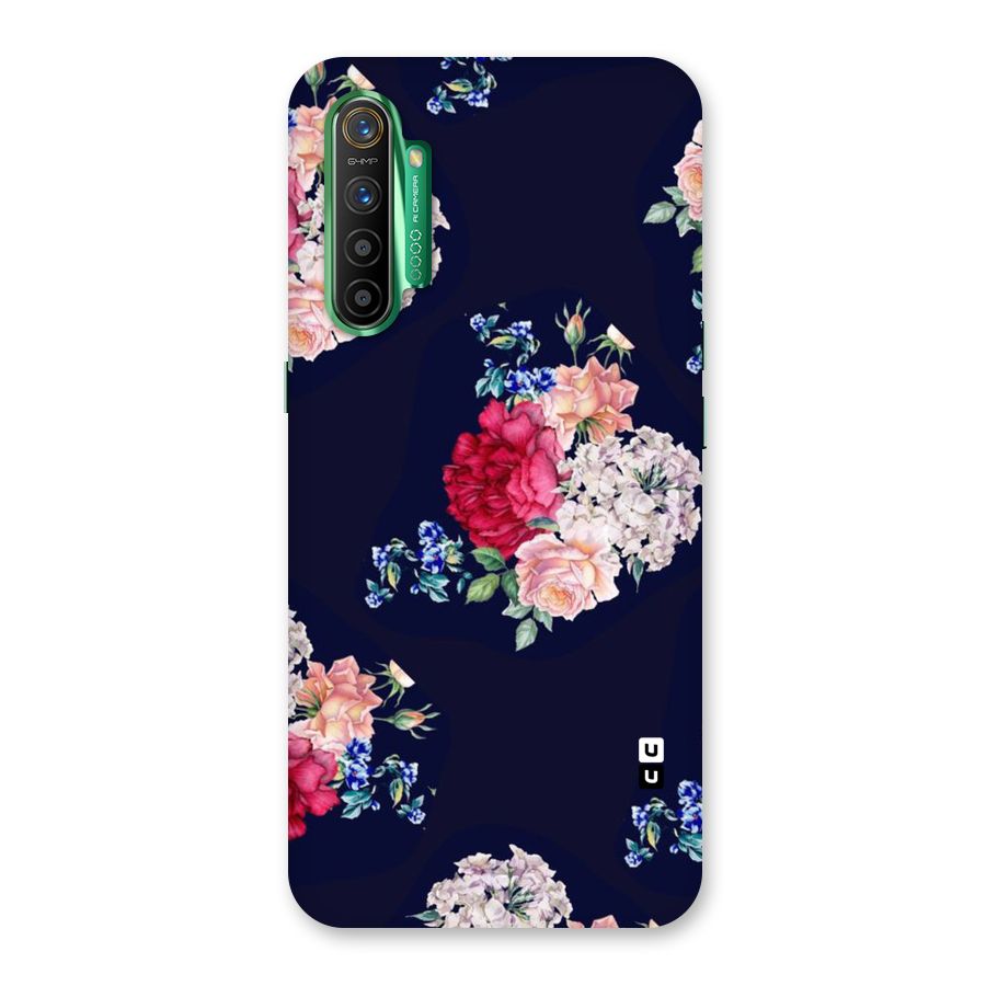 Magenta Peach Floral Back Case for Realme X2