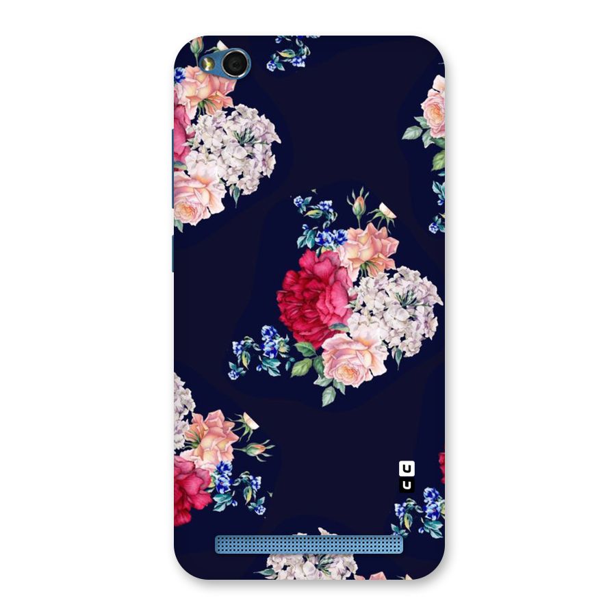 Magenta Peach Floral Back Case for Redmi 5A