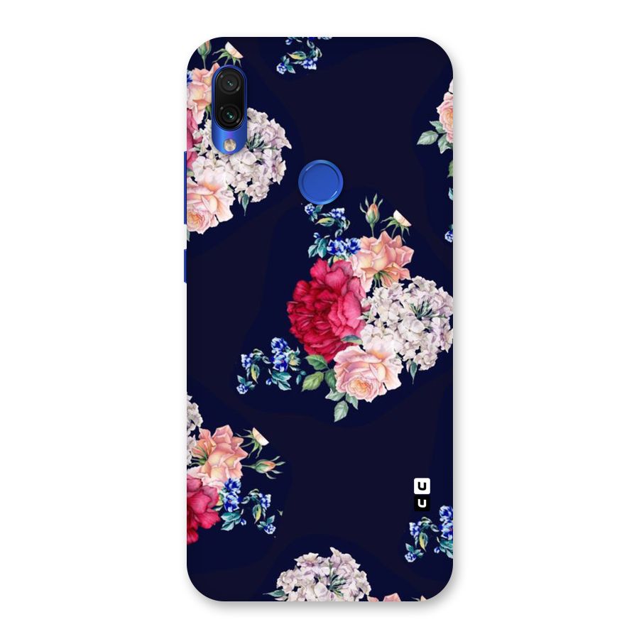 Magenta Peach Floral Back Case for Redmi Note 7S