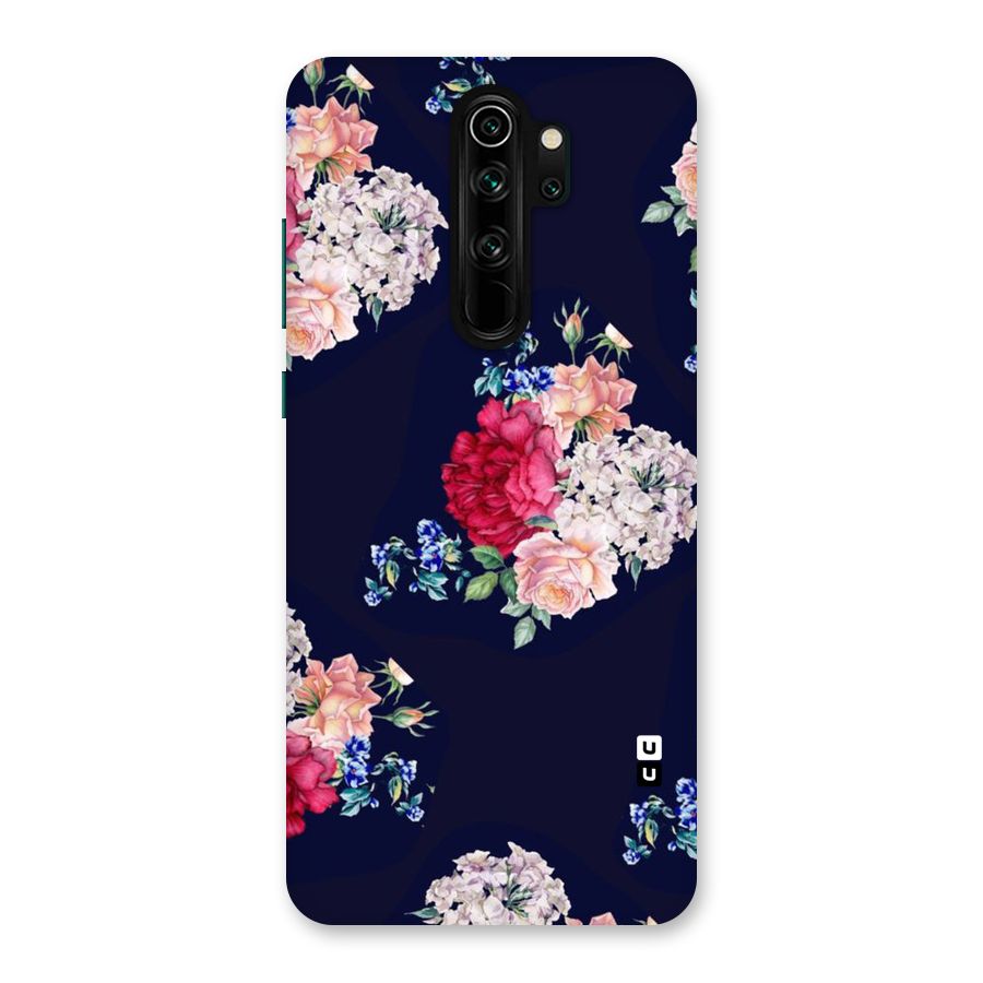Magenta Peach Floral Back Case for Redmi Note 8 Pro