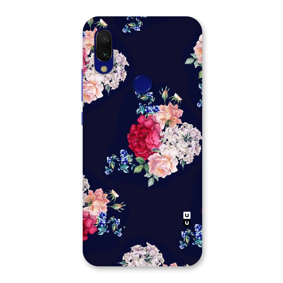 Magenta Peach Floral Back Case for Redmi Y3