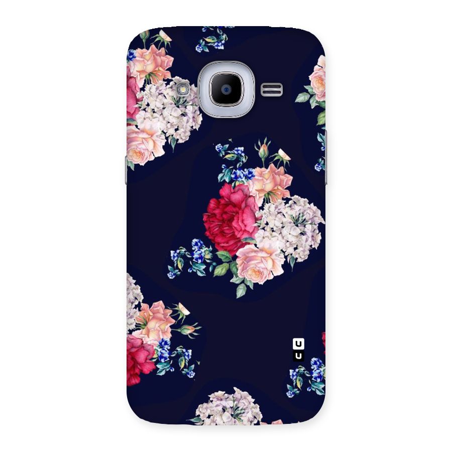 Magenta Peach Floral Back Case for Samsung Galaxy J2 Pro