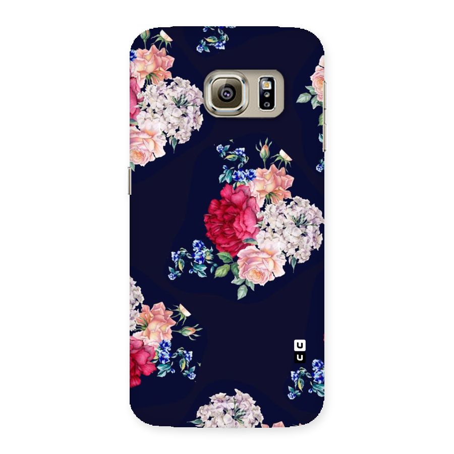 Magenta Peach Floral Back Case for Samsung Galaxy S6 Edge