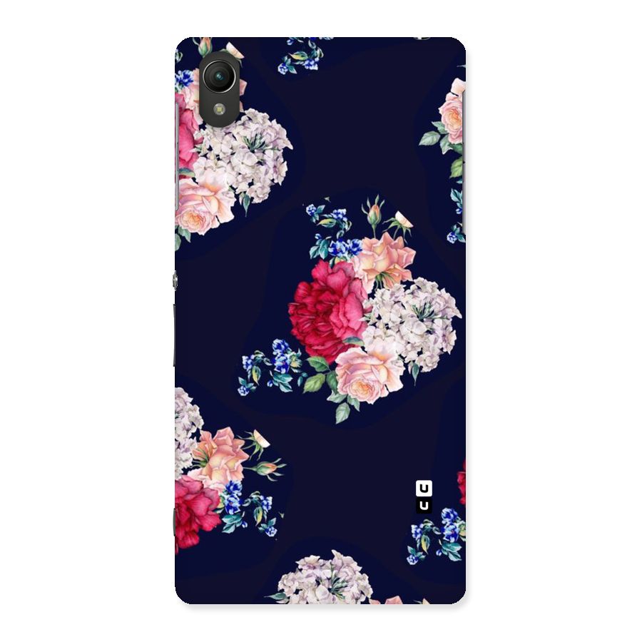 Magenta Peach Floral Back Case for Sony Xperia Z2