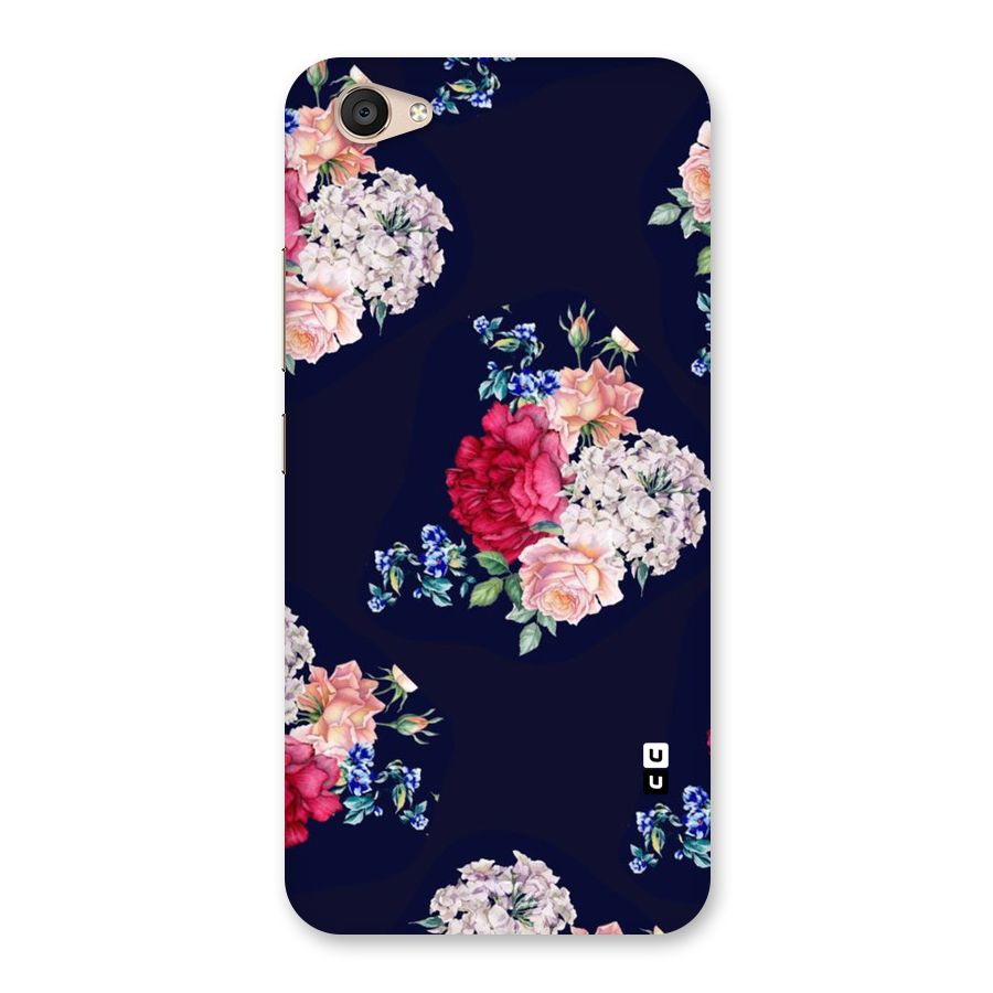 Magenta Peach Floral Back Case for Vivo V5 Plus