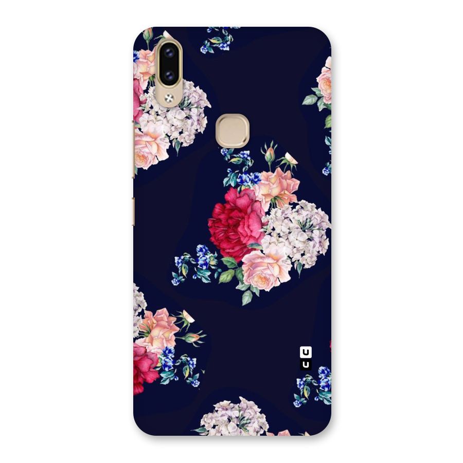 Magenta Peach Floral Back Case for Vivo V9 Youth
