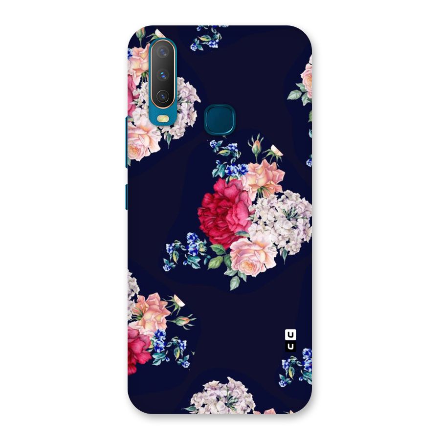 Magenta Peach Floral Back Case for Vivo Y11