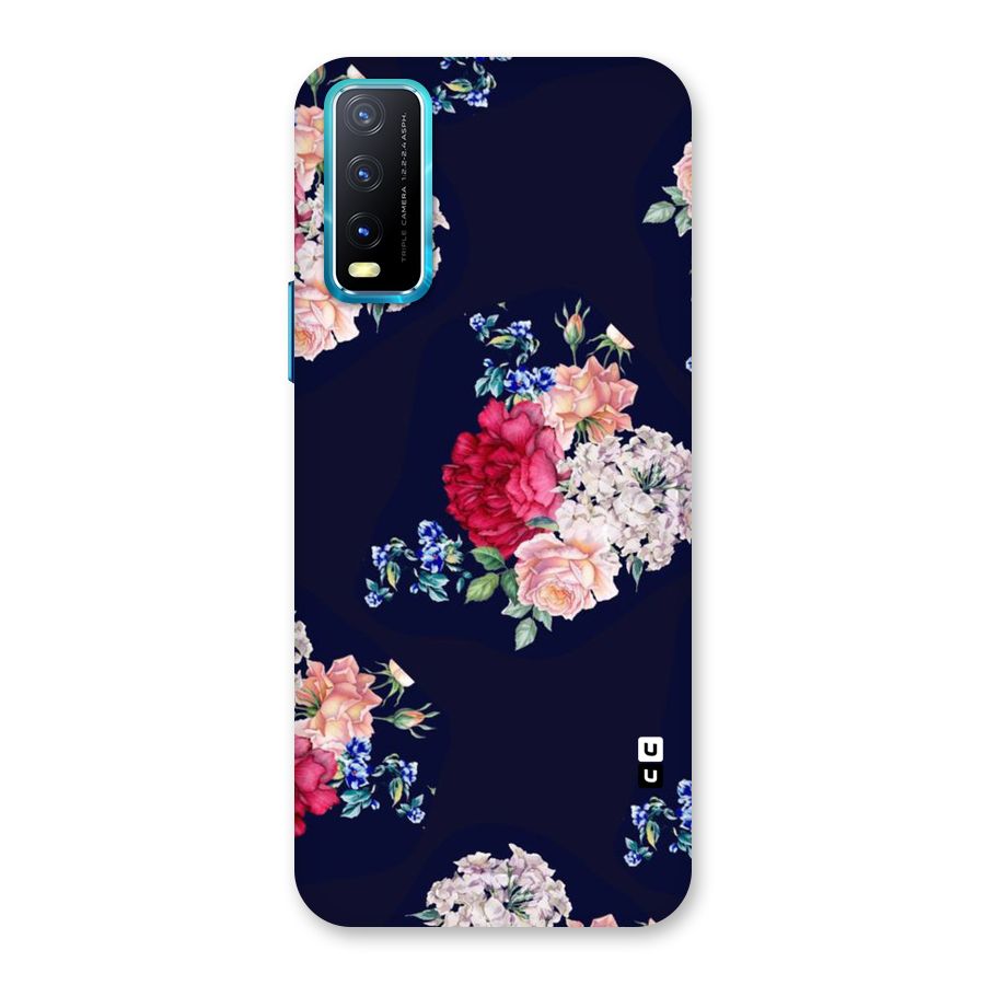 Magenta Peach Floral Back Case for Vivo Y20G