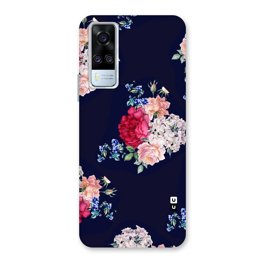 Magenta Peach Floral Back Case for Vivo Y31