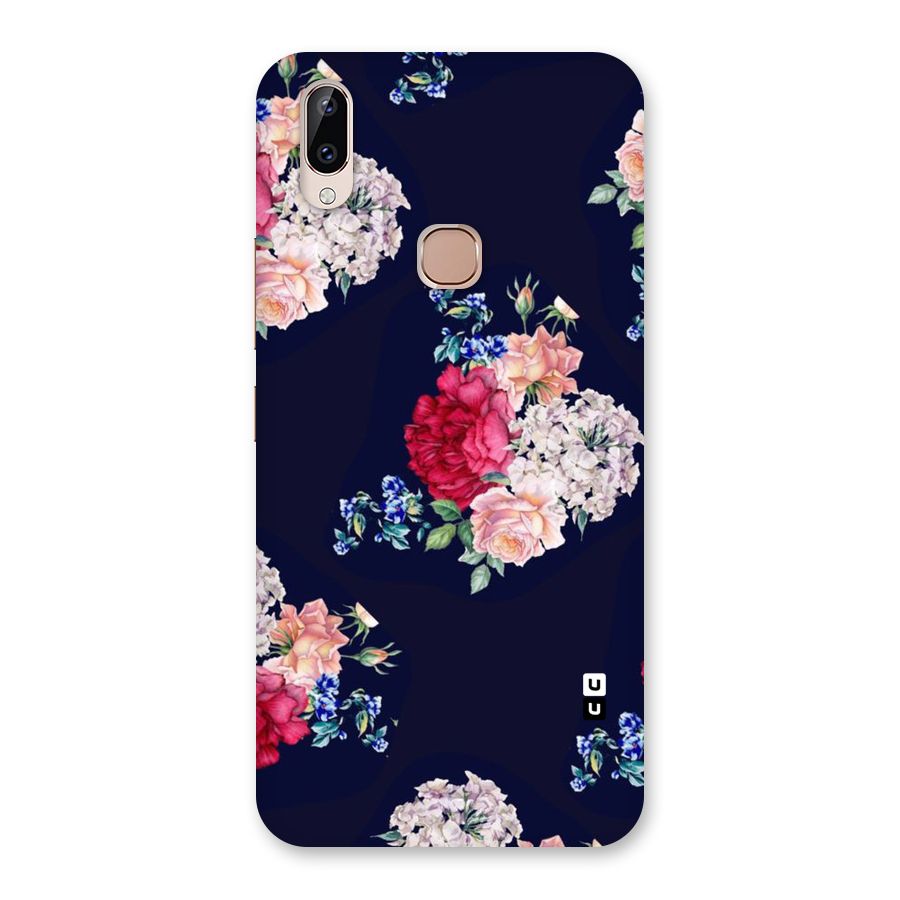 Magenta Peach Floral Back Case for Vivo Y83 Pro