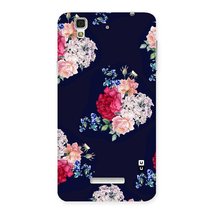 Magenta Peach Floral Back Case for YU Yureka Plus