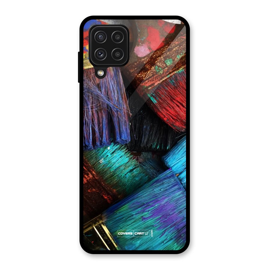 Magic Brushes Glass Back Case for Galaxy A22 4G