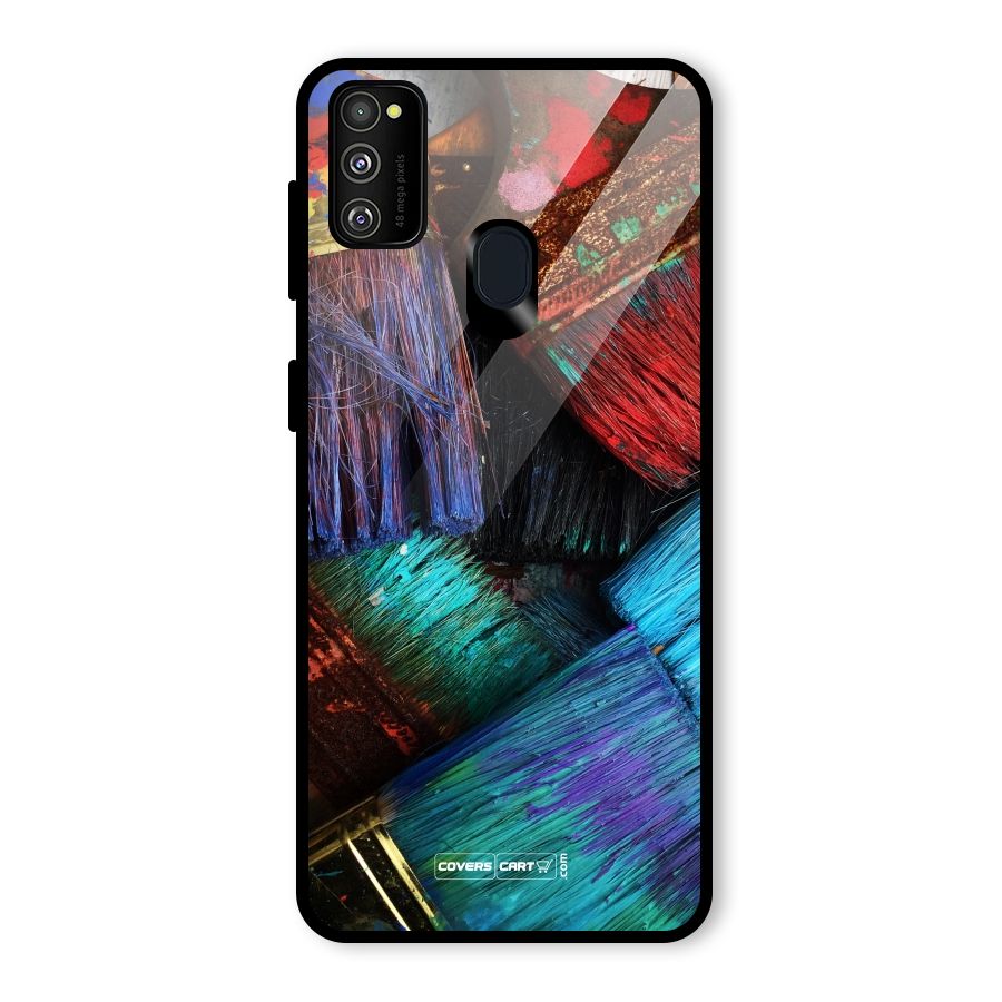 Magic Brushes Glass Back Case for Galaxy M30s