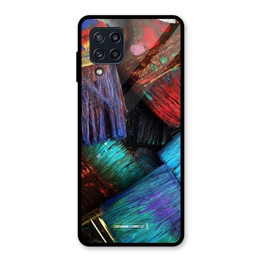 Magic Brushes Glass Back Case for Galaxy M32