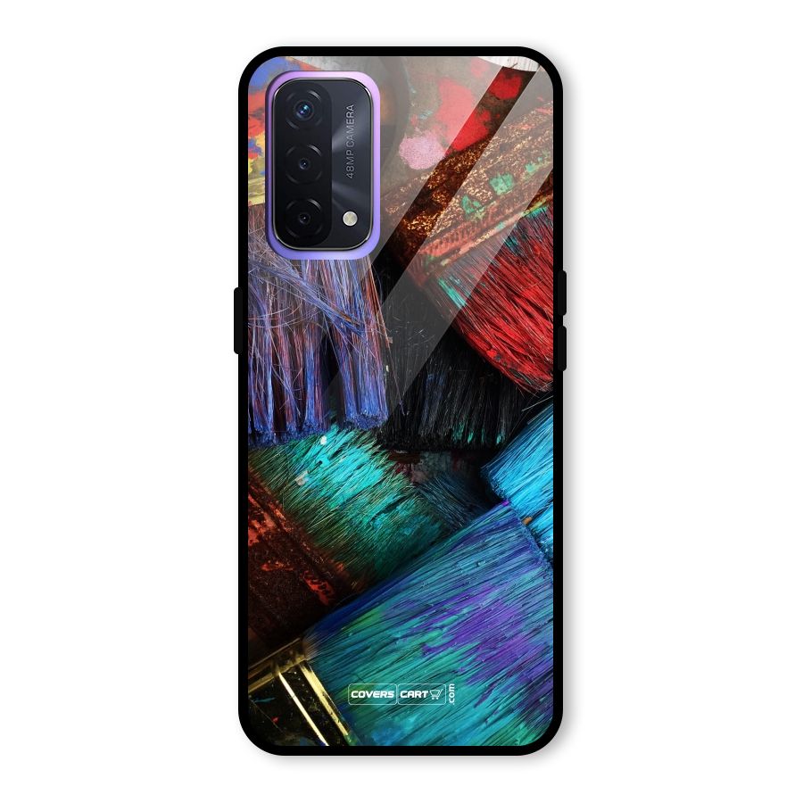 Magic Brushes Glass Back Case for Oppo A74 5G