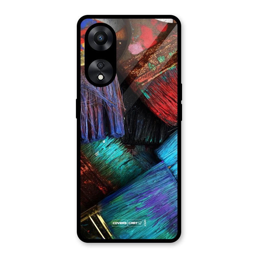 Magic Brushes Glass Back Case for Oppo A78