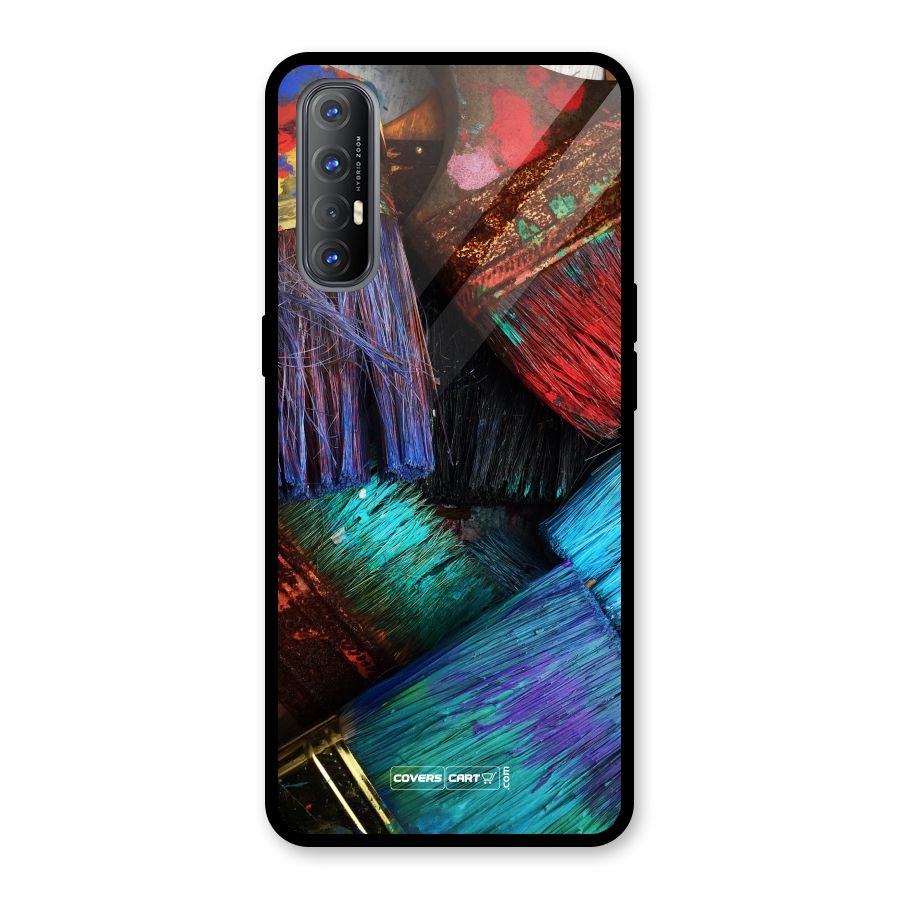 Magic Brushes Glass Back Case for Oppo Reno3 Pro