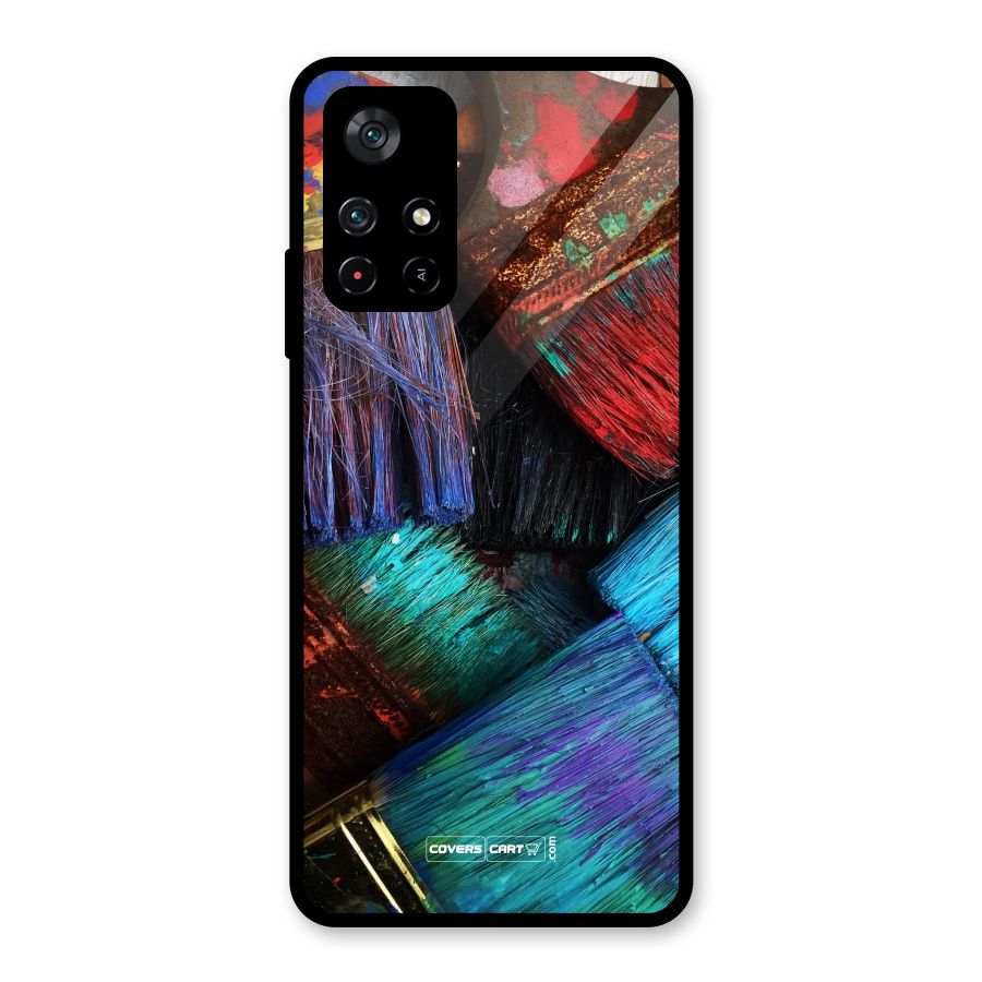 Magic Brushes Glass Back Case for Poco M4 Pro 5G