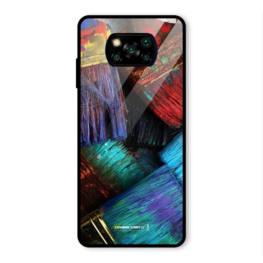 Magic Brushes Glass Back Case for Poco X3 Pro