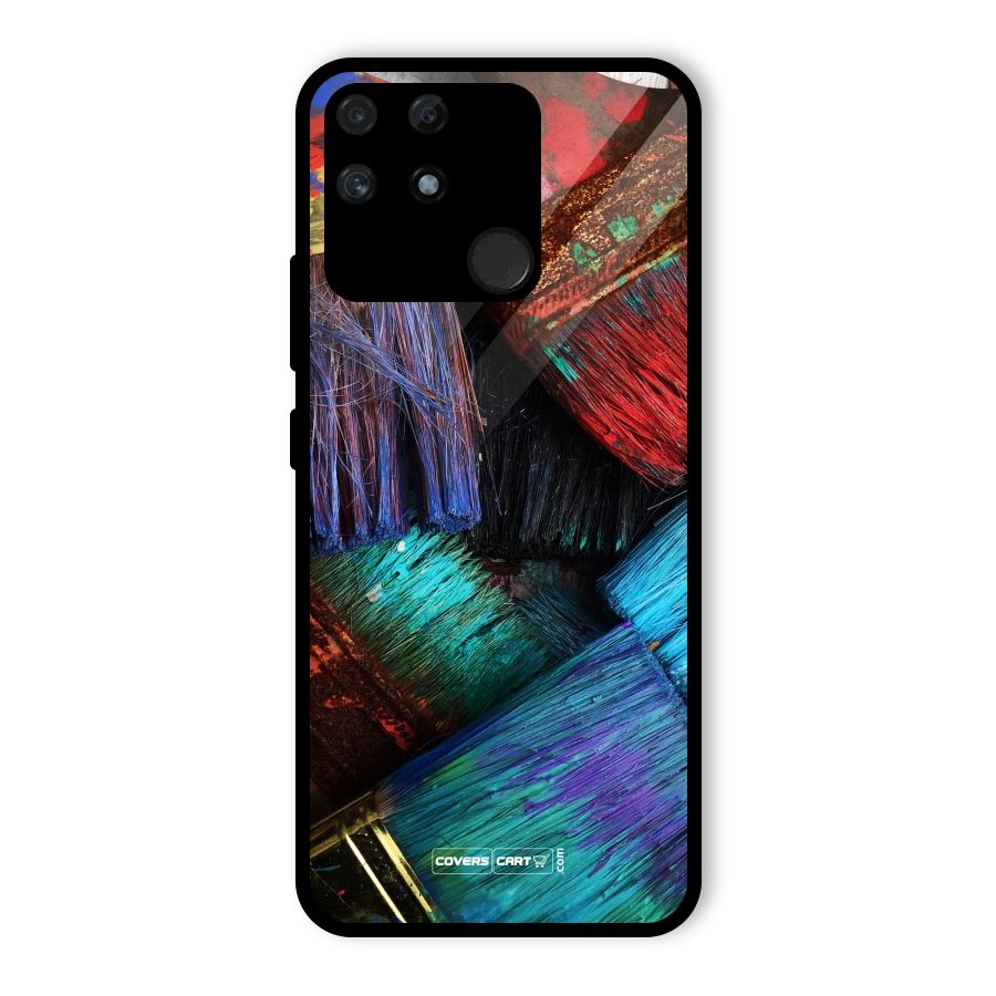 Magic Brushes Glass Back Case for Realme Narzo 50A