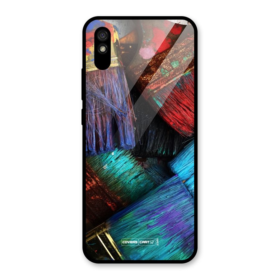 Magic Brushes Glass Back Case for Redmi 9A