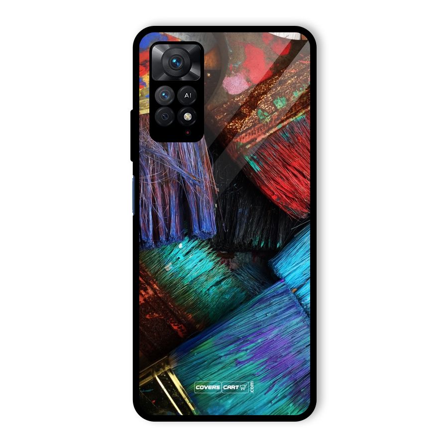 Magic Brushes Glass Back Case for Redmi Note 11 Pro