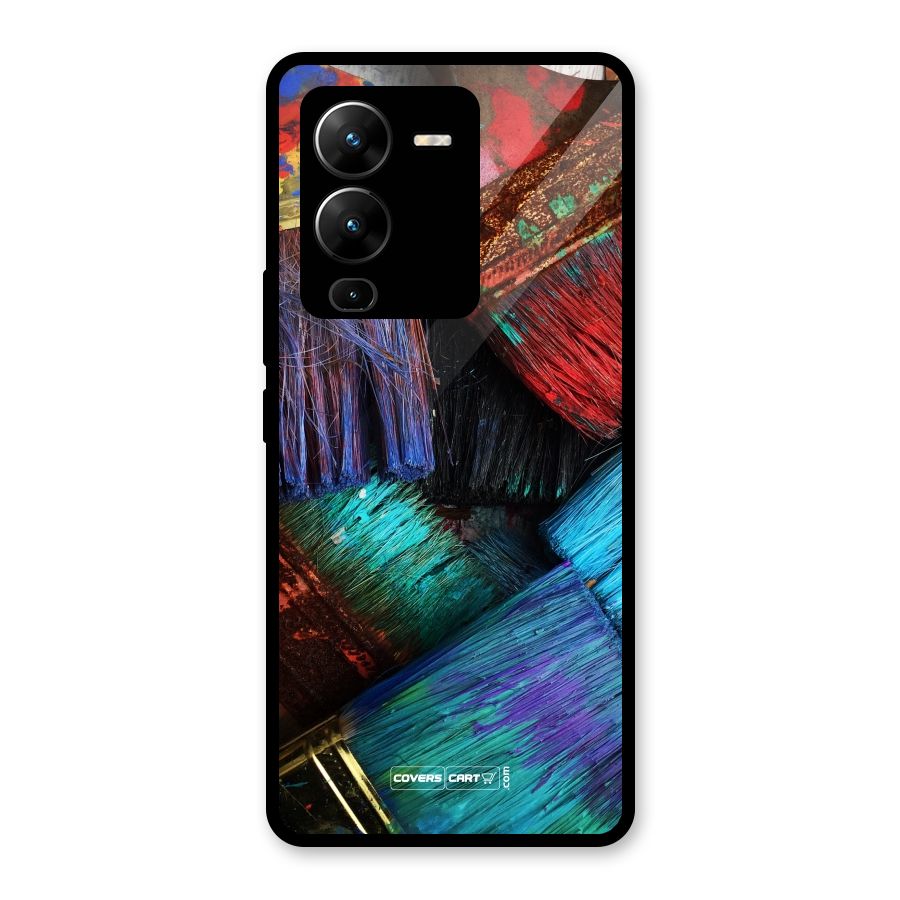 Magic Brushes Glass Back Case for Vivo V25 Pro