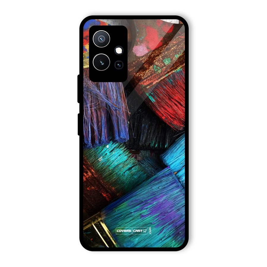 Magic Brushes Glass Back Case for Vivo Y75 5G