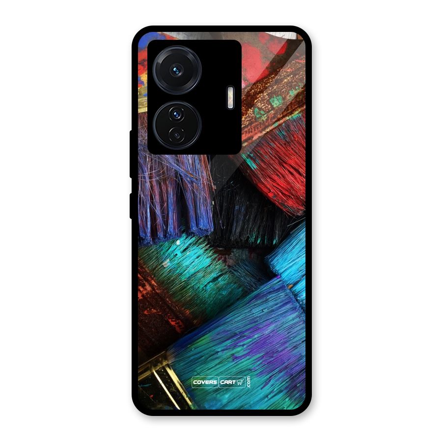 Magic Brushes Glass Back Case for Vivo iQOO Z6 Pro