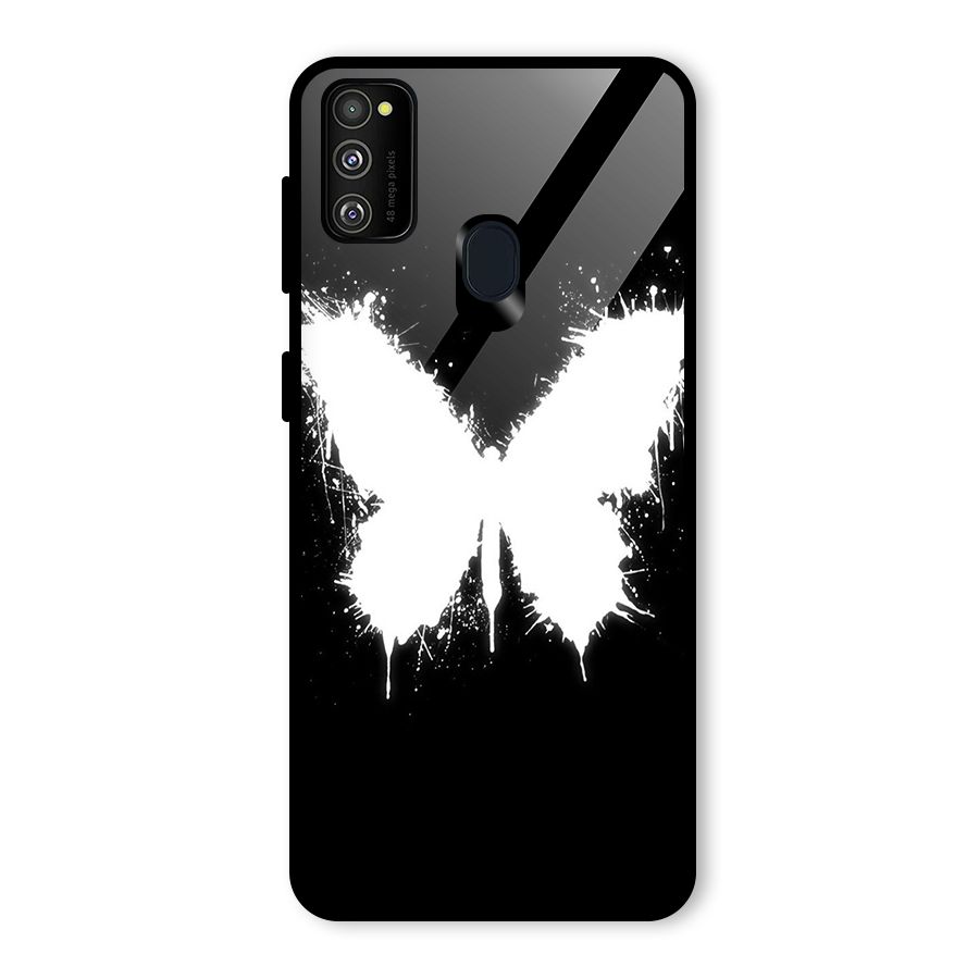 Magic Butterfly Glass Back Case for Galaxy M30s