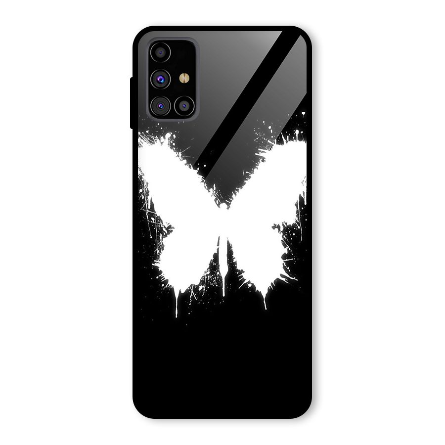 Magic Butterfly Glass Back Case for Galaxy M31s