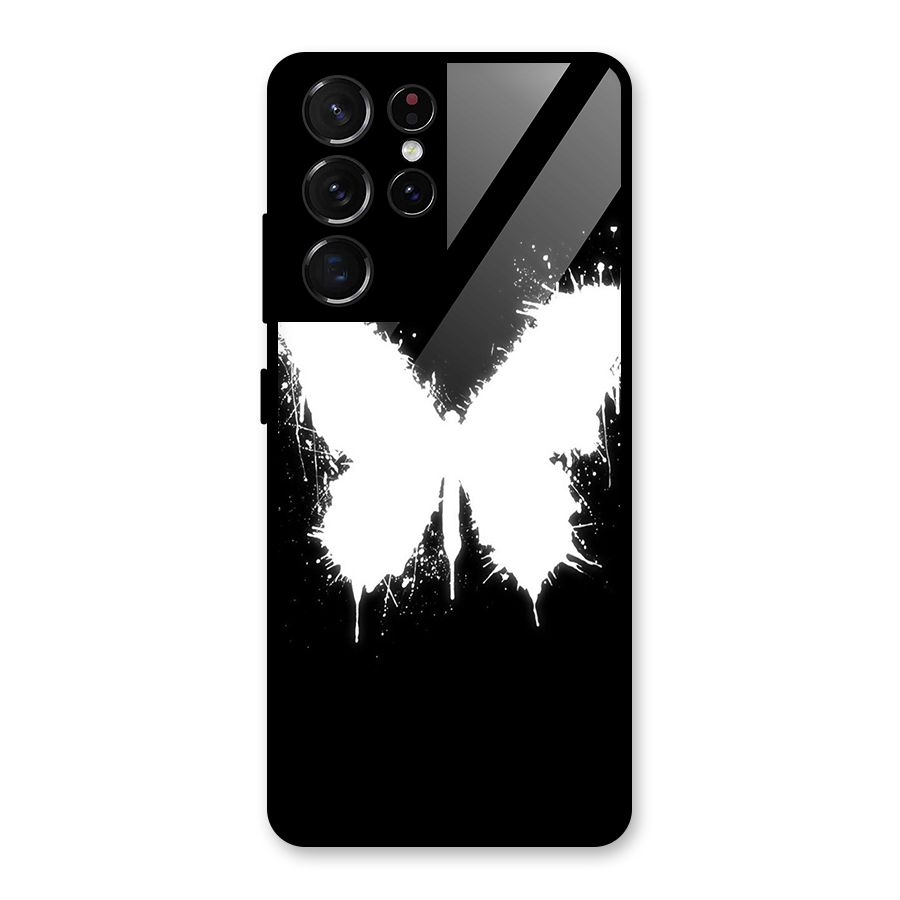 Magic Butterfly Glass Back Case for Galaxy S21 Ultra 5G