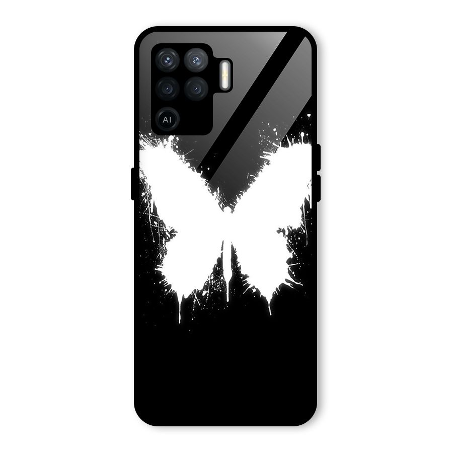 Magic Butterfly Glass Back Case for Oppo F19 Pro
