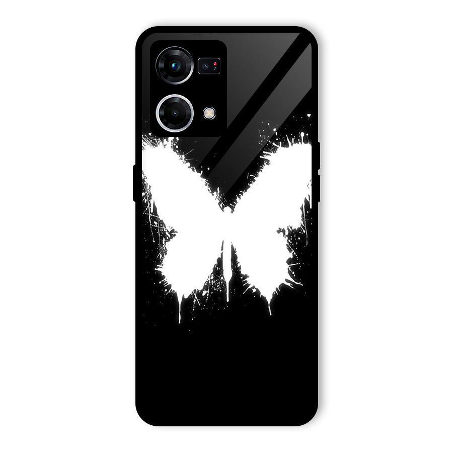 Magic Butterfly Glass Back Case for Oppo F21 Pro 4G