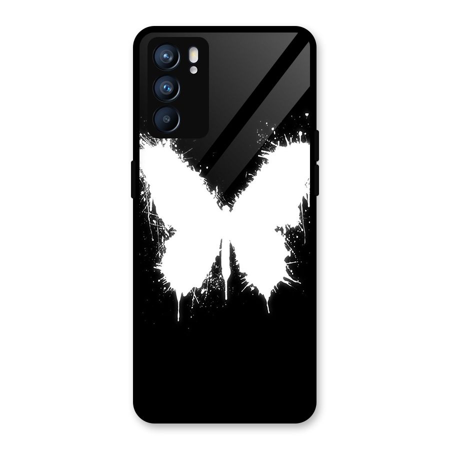 Magic Butterfly Glass Back Case for Oppo Reno6 5G