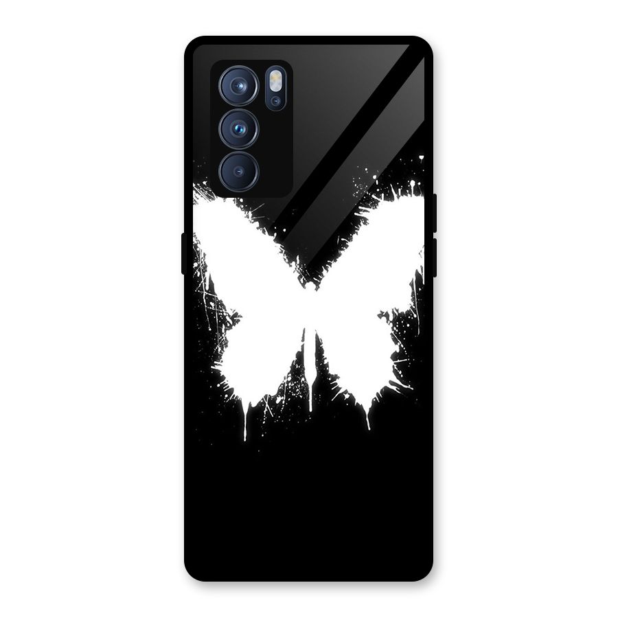 Magic Butterfly Glass Back Case for Oppo Reno6 Pro 5G