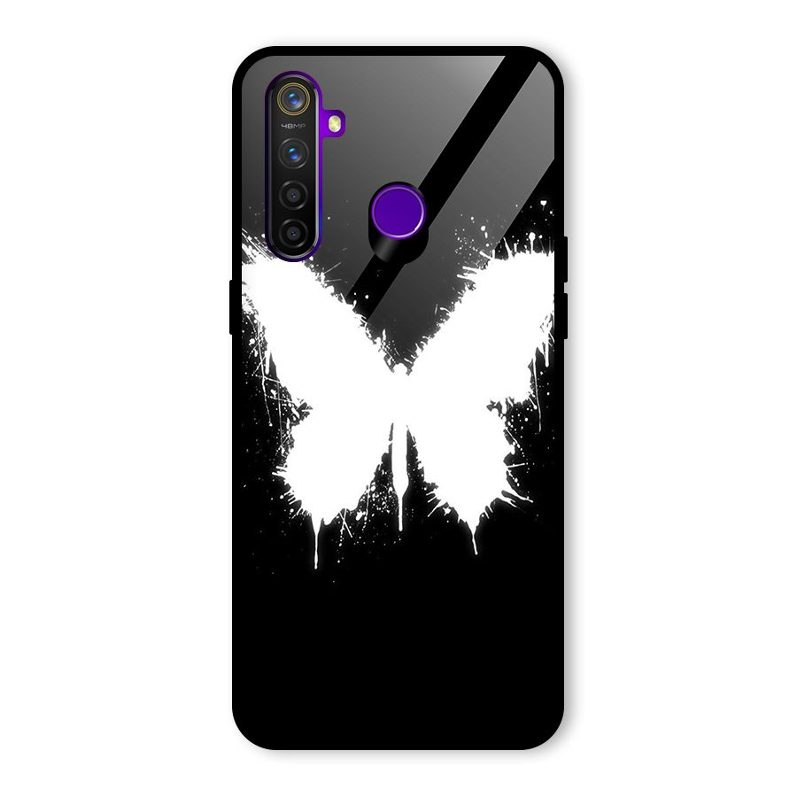 Magic Butterfly Glass Back Case for Realme 5 Pro