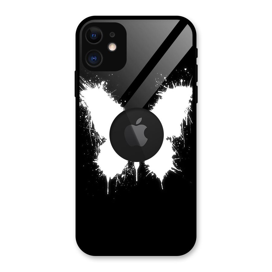 Magic Butterfly Glass Back Case for iPhone 11 Logo Cut