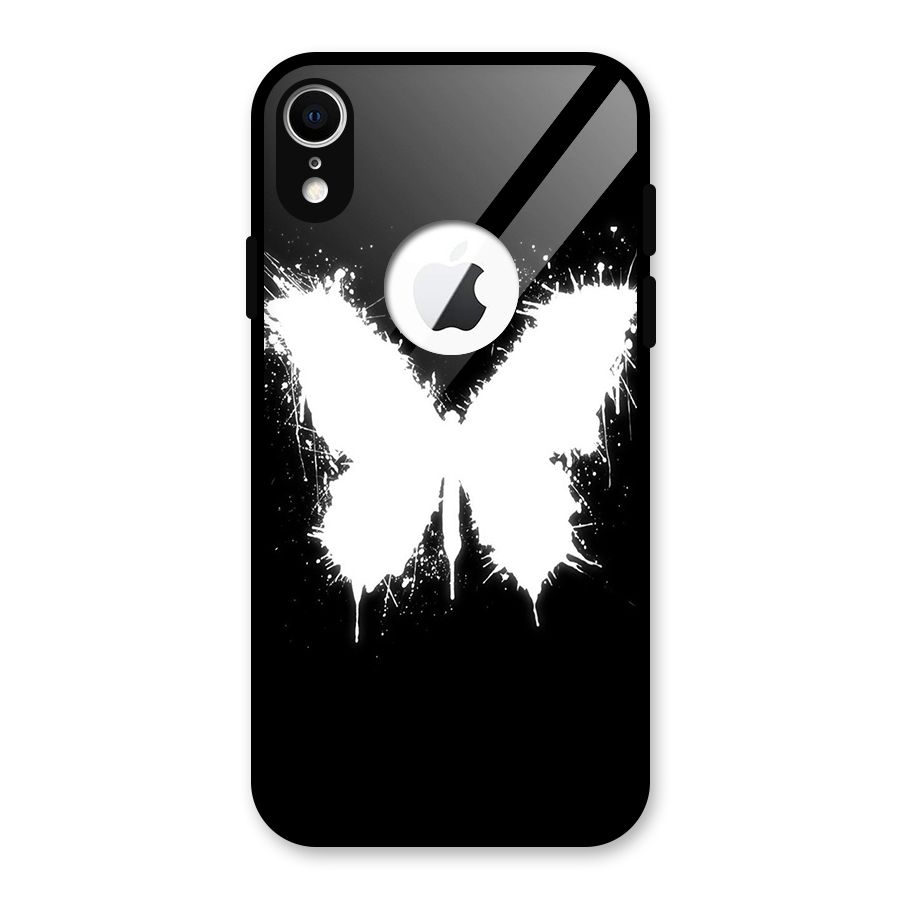 Magic Butterfly Glass Back Case for iPhone XR Logo Cut
