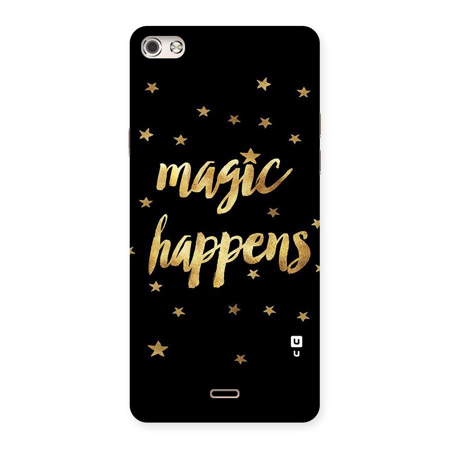 Magic Happens Back Case for Micromax Canvas Silver 5