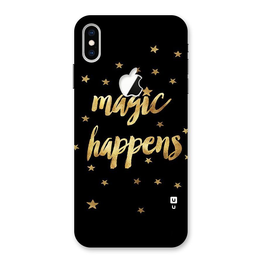 Magic Happens Back Case for iPhone XS Max Apple Cut
