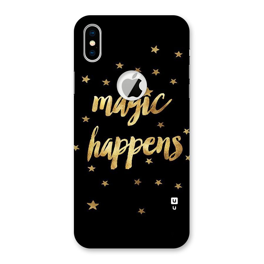 Magic Happens Back Case for iPhone X Logo Cut