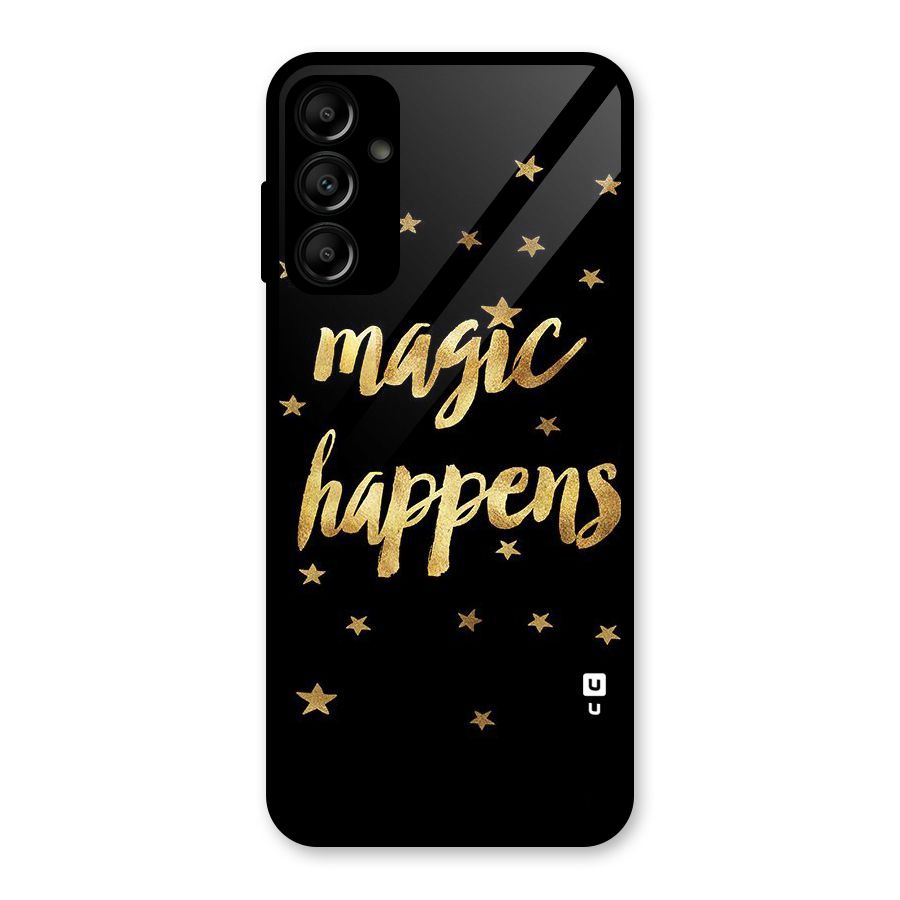 Magic Happens Glass Back Case for Galaxy A14 5G