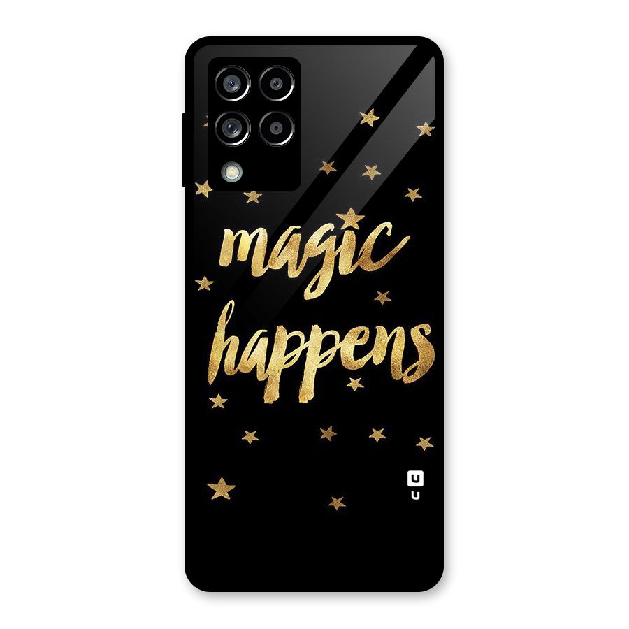 Magic Happens Glass Back Case for Galaxy M53 5G