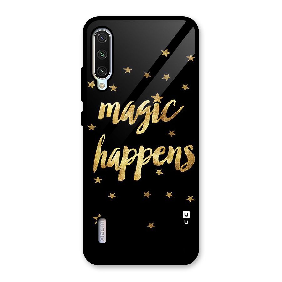 Magic Happens Glass Back Case for Mi A3