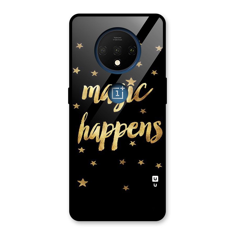 Magic Happens Glass Back Case for OnePlus 7T