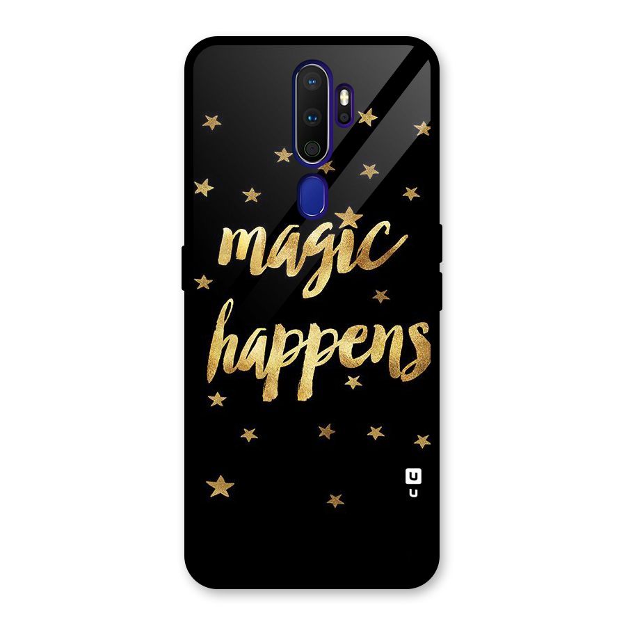 Magic Happens Glass Back Case for Oppo A9 (2020)