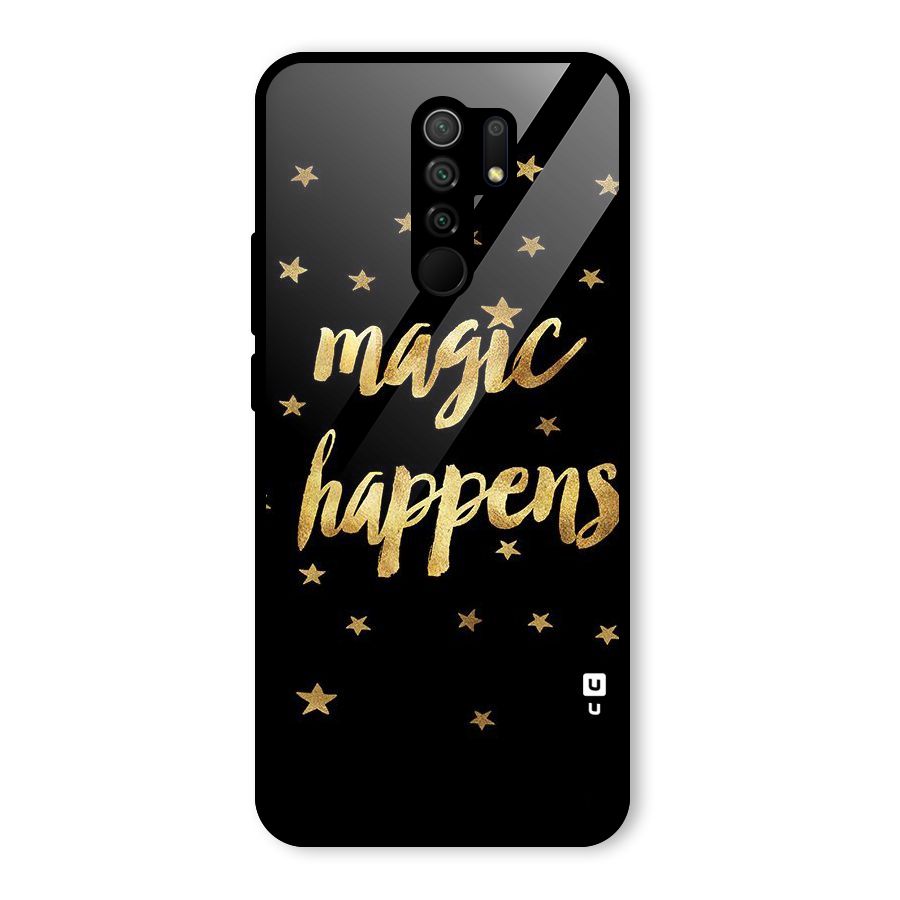 Magic Happens Glass Back Case for Poco M2