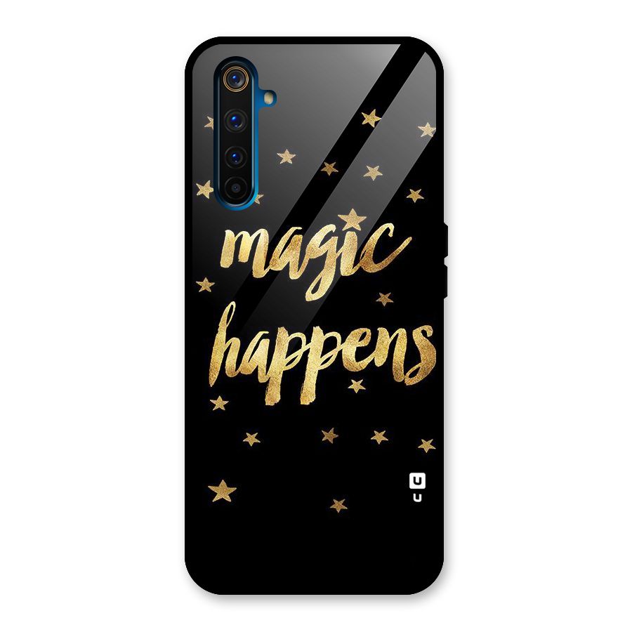 Magic Happens Glass Back Case for Realme 6 Pro
